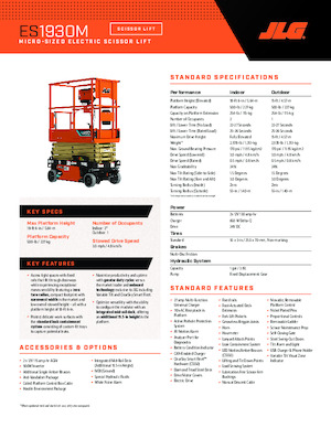 Nacelles ciseaux X su roues JLG ES1930M