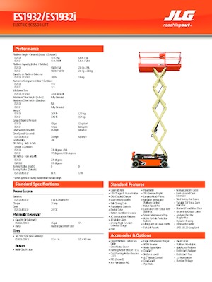 Nacelles ciseaux X su roues JLG ES1932