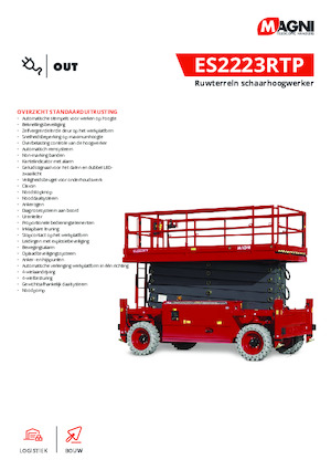 Nacelles ciseaux X su roues MAGNI ES2223RTP