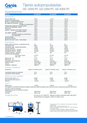 Nacelles ciseaux X su roues Genie GS-3369 RT