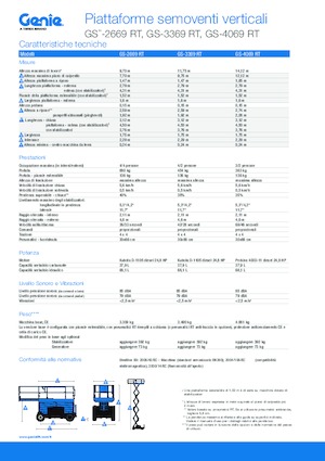 Nacelles ciseaux X su roues Genie GS-3369 RT