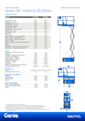 Nacelles ciseaux X su roues Genie GS-1432m E-Drive