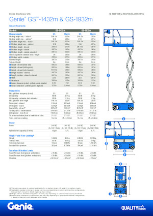 Nacelles ciseaux X su roues Genie GS-1432m E-Drive
