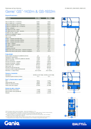 Nacelles ciseaux X su roues Genie GS-1432m E-Drive