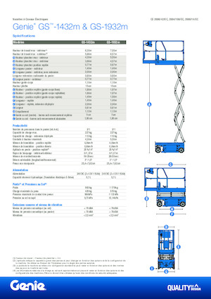 Nacelles ciseaux X su roues Genie GS-1432m E-Drive