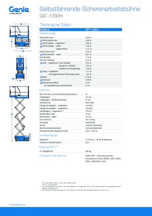 Nacelles ciseaux X su roues Genie GS-1330