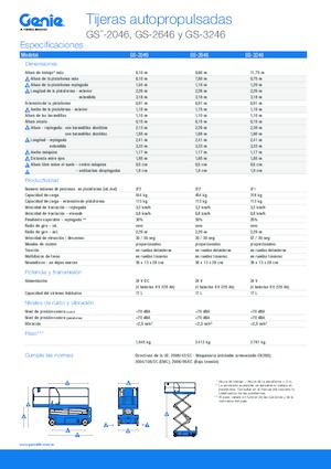 Nacelles ciseaux X su roues Genie GS-3246