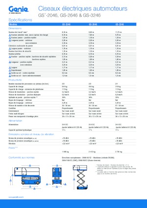 Nacelles ciseaux X su roues Genie GS-3246