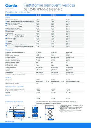 Nacelles ciseaux X su roues Genie GS-3246