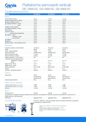 Nacelles ciseaux X su roues Genie GS-3369 DC