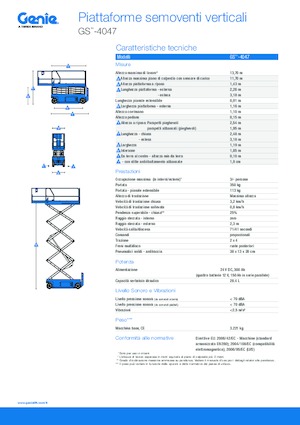 Nacelles ciseaux X su roues Genie GS-4047