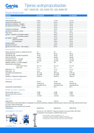 Nacelles ciseaux X su roues Genie GS-3369 BE