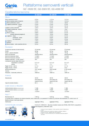 Nacelles ciseaux X su roues Genie GS-3369 BE