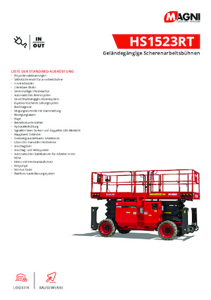 Nacelles ciseaux X su roues MAGNI HS1523RT