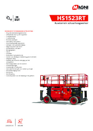 Nacelles ciseaux X su roues MAGNI HS1523RT
