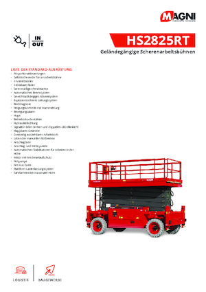 Nacelles ciseaux X su roues MAGNI HS2825RT 