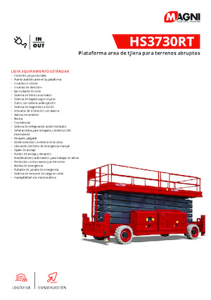 Nacelles ciseaux X su roues MAGNI HS3730RT 