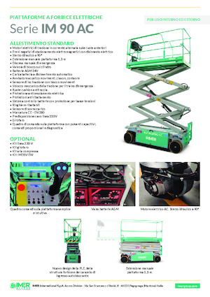 Nacelles ciseaux X su roues Imer IM 6390 AC