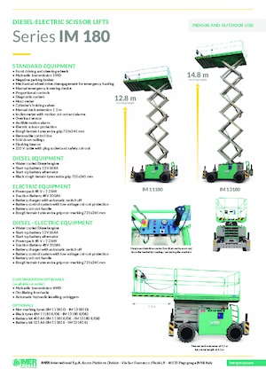 Nacelles ciseaux X su roues Imer IM 13180 E