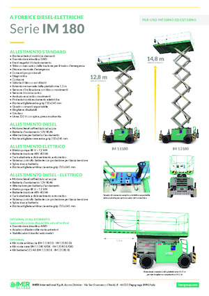 Nacelles ciseaux X su roues Imer IM 13180 E