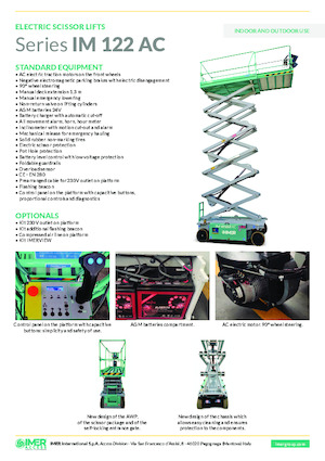 Nacelles ciseaux X su roues Imer IM 12122 AC
