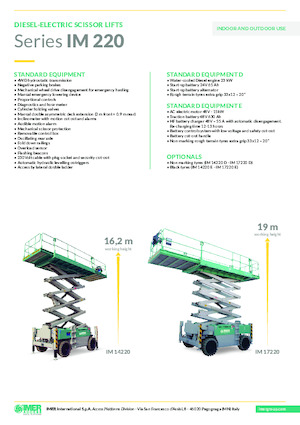 Nacelles ciseaux X su roues Imer IM 14220 D