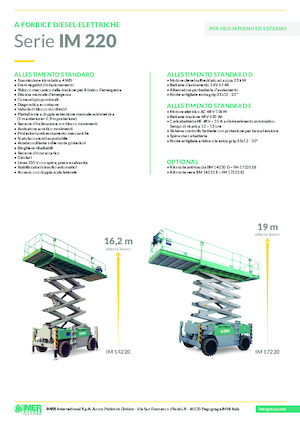 Nacelles ciseaux X su roues Imer IM 14220 D