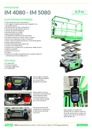 Nacelles ciseaux X su roues Imer IM 4080 UL