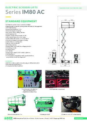 Nacelles ciseaux X su roues Imer IM 5980 AC
