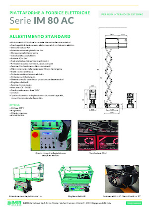 Nacelles ciseaux X su roues Imer IM 5980 AC