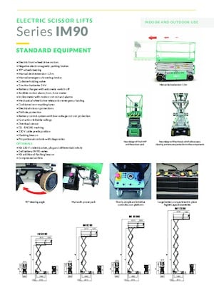 Nacelles ciseaux X su roues Imer IM 10090