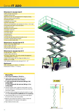 Nacelles ciseaux X su roues Iteco IT 14220 E