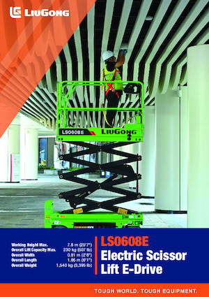 Nacelles ciseaux X su roues Liugong LS0608E