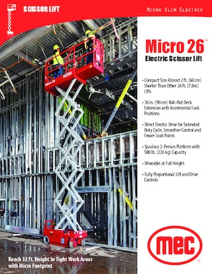 Nacelles ciseaux X su roues MEC Micro 26