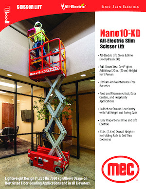 Nacelles ciseaux X su roues MEC NANO10®-XD