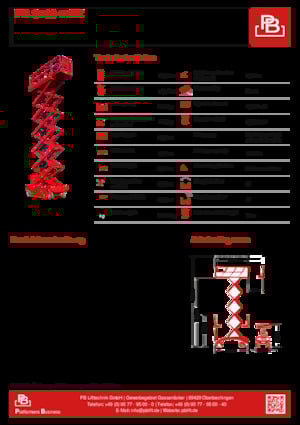 Nacelles ciseaux X su roues PB PB S160-14EZ