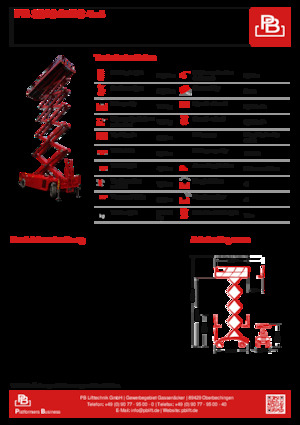 Nacelles ciseaux X su roues PB PB S320-24DS 4×4