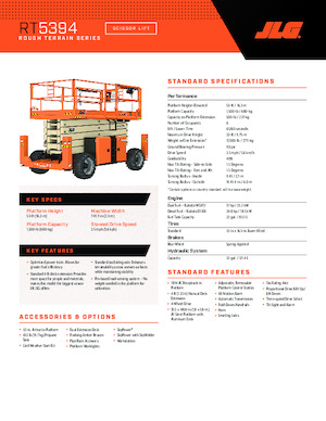Nacelles ciseaux X su roues JLG RT5394