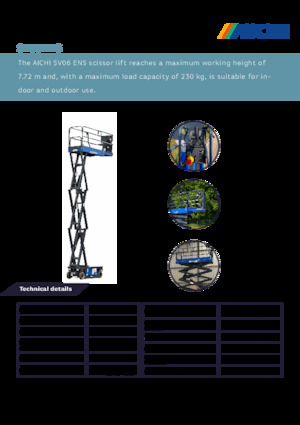 Nacelles ciseaux X su roues Aichi SV06ENS