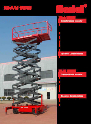 Nacelles ciseaux X su roues Mantall XE-A140S