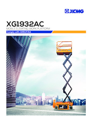 Nacelles ciseaux X su roues XCMG XG1932AC 