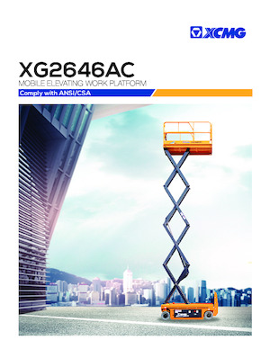 Nacelles ciseaux X su roues XCMG XG2646AC 