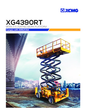 Nacelles ciseaux X su roues XCMG XG4390RT 
