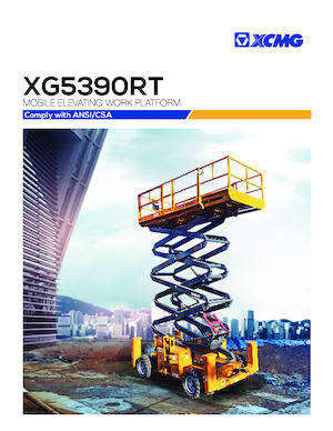 Nacelles ciseaux X su roues XCMG XG5390RT 