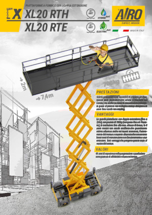 Nacelles ciseaux X su roues AIRO XL20 RTE