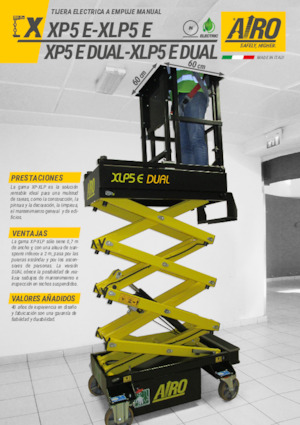 Nacelles ciseaux X su roues AIRO XLP5 E DUAL