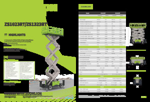 Nacelles ciseaux X su roues Zoomlion ZS1323RT