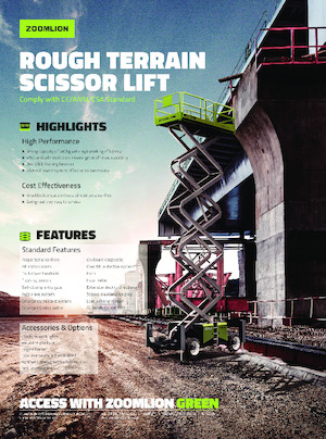 Nacelles ciseaux X su roues Zoomlion ZS1623RT
