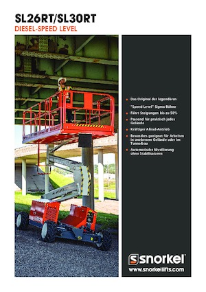 Nacelles ciseaux X su roues Snorkel SL26RT