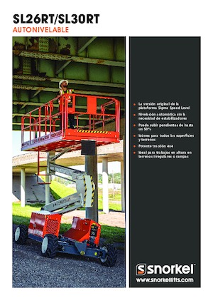 Nacelles ciseaux X su roues Snorkel SL26RT